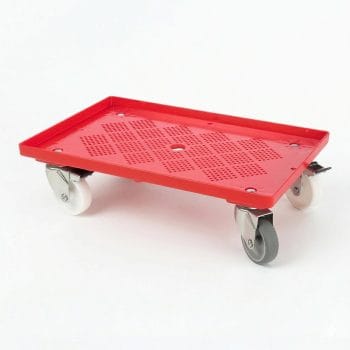 Τροχήλατο καροτσάκι κόκκινο με φρένο